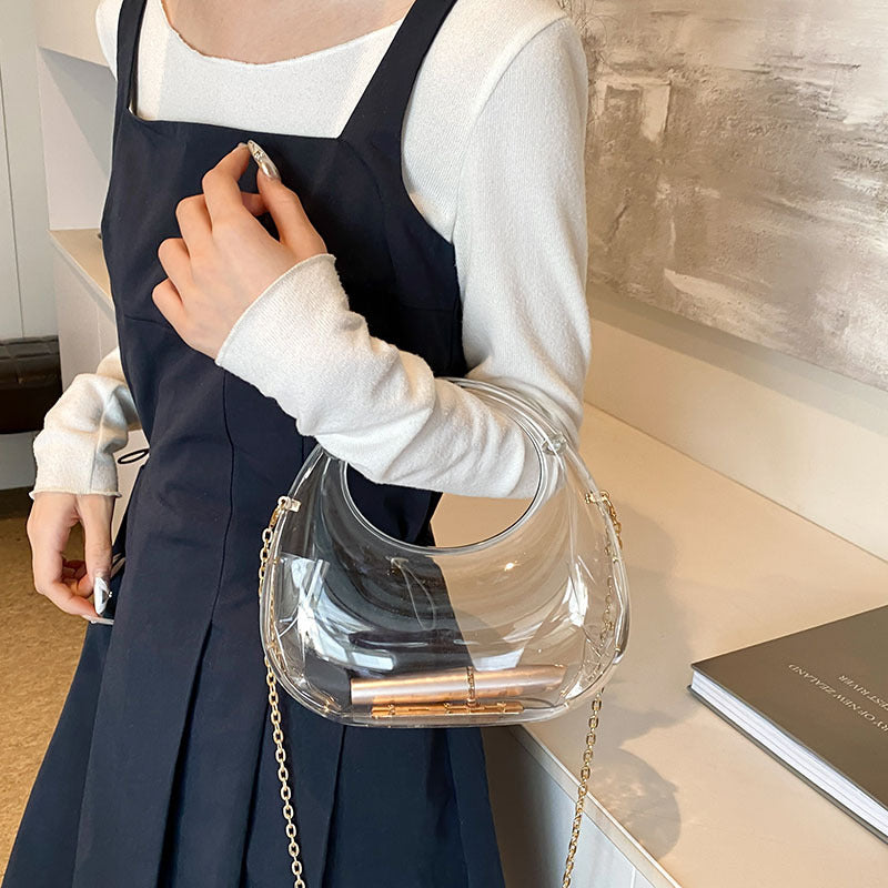 Acrylic Small Size Gold Handbag Chain Shoulder Oblique Handbag