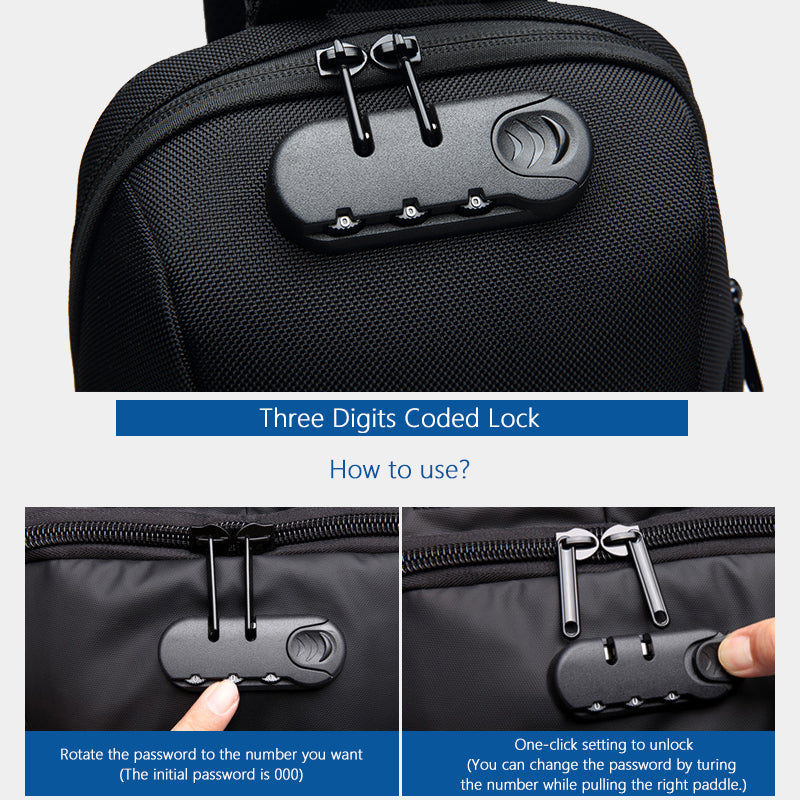 Multifunctional Anti-Theft Waterproof Chest Shoulder Bag