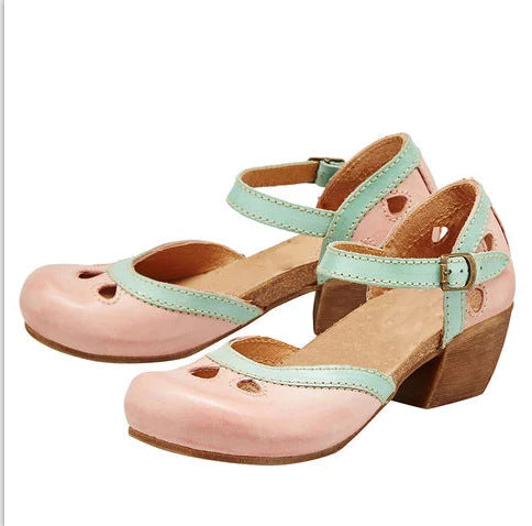 Hollow Cutout Mary Jane Sandals
