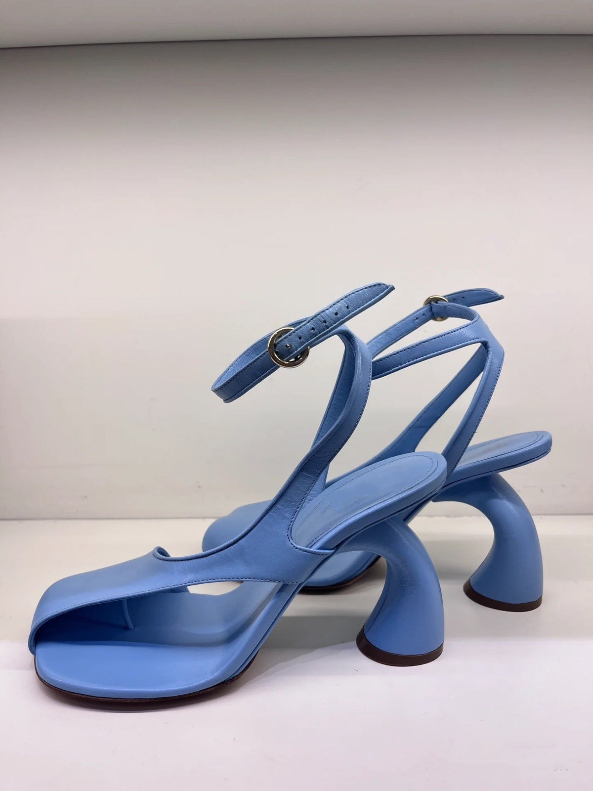 Women's Stiletto Peep-toe Sandals With A Square-Toe