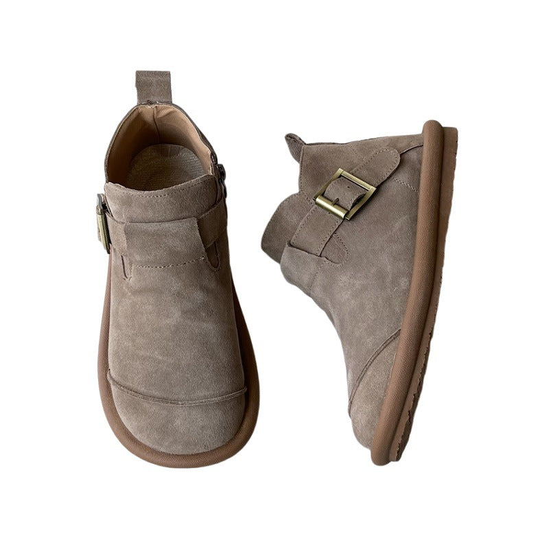 Mori Style Retro Soft Leather Martin Ankle Boots