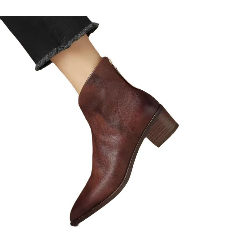 Vintage Martin Mid-Heel Ankle Boots