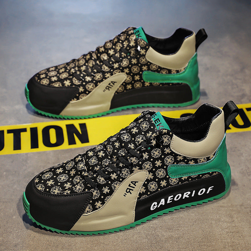 Men's Flower Pattern Casual Shoes