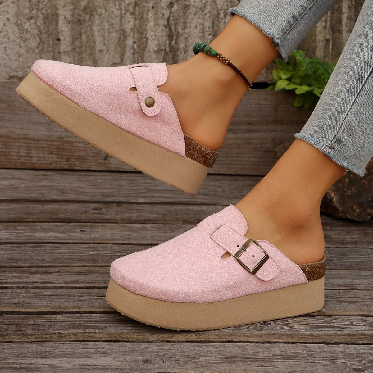 Women's Thick Sole Half Slippers