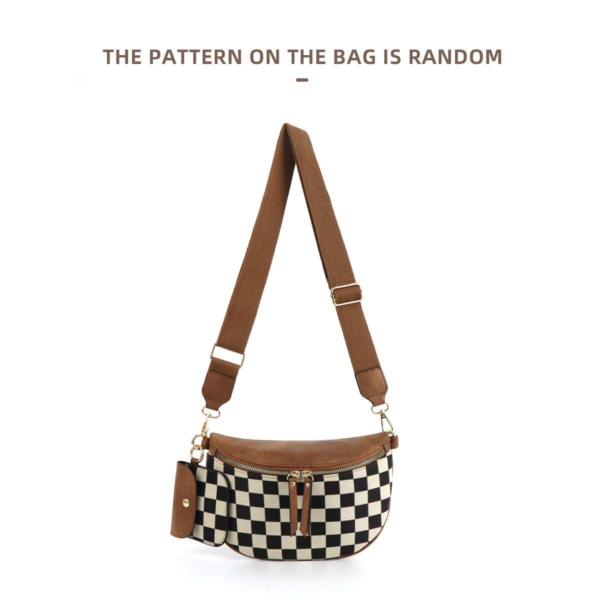 Plaid Messenger Travel Bag