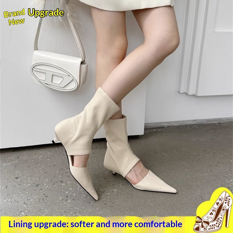 Women's French-style Pointed-toe Stiletto Boots