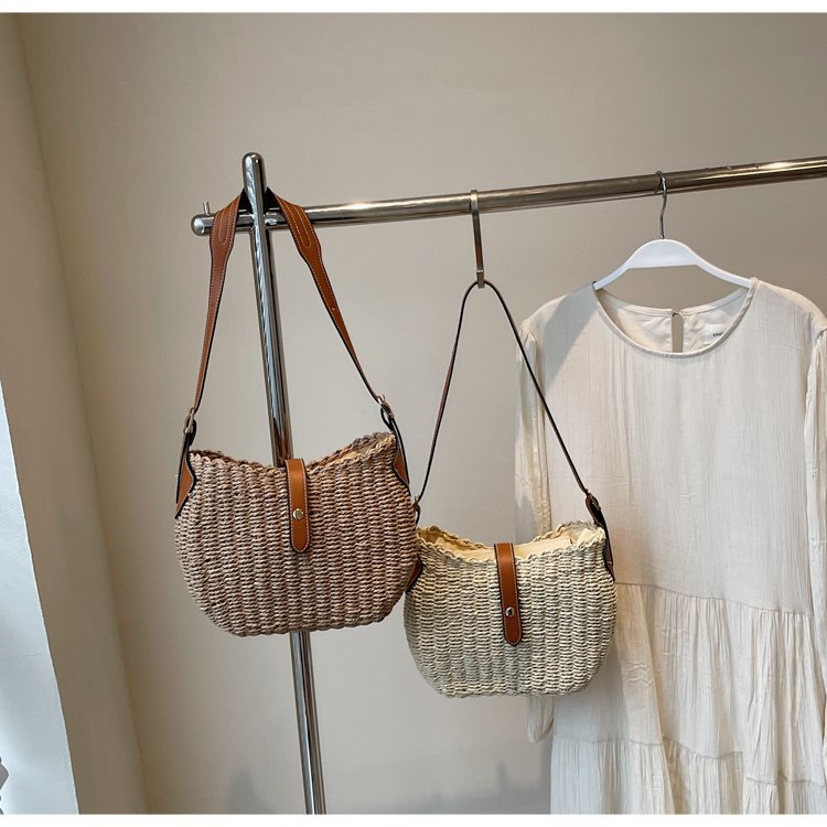 Casual Woven Crossbody Travel Bag