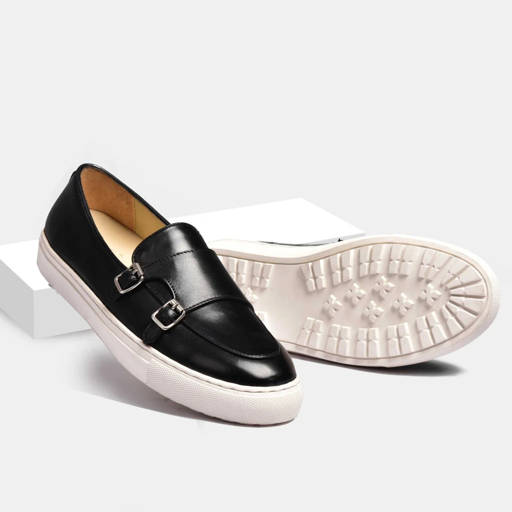 Men's Retro Casual Double Monk Strap Sneakers