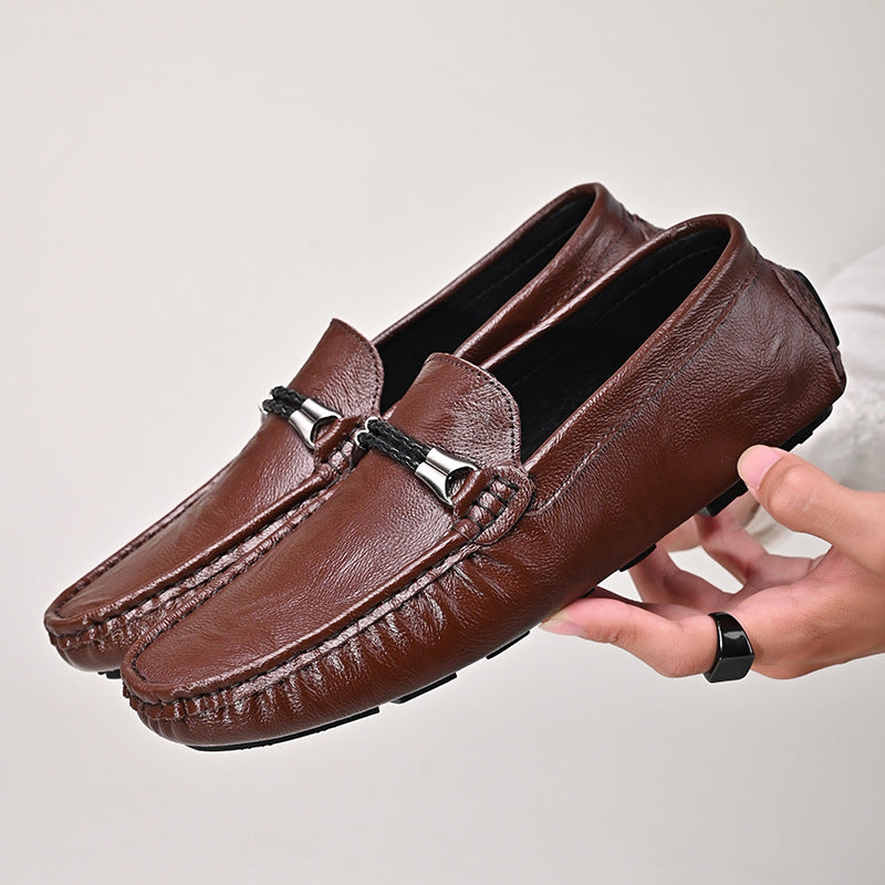 Men's British Style Cowhide Loafers