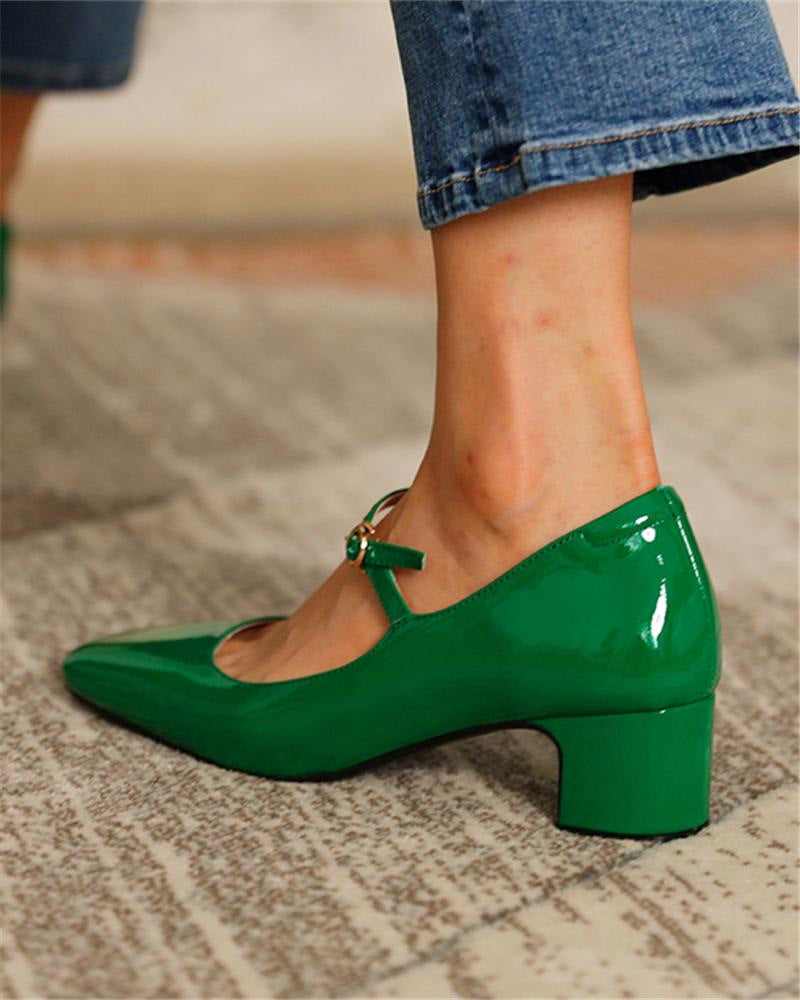 Women's Square-Toe Mary Jane Shoes