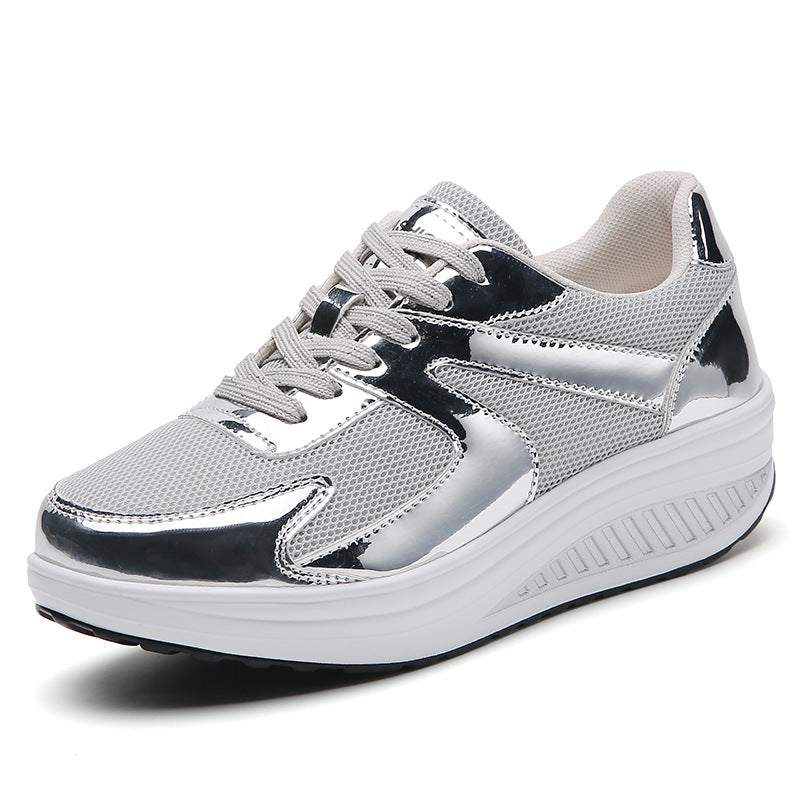 Women's Thick Bottom Mesh Elevator Sneakers