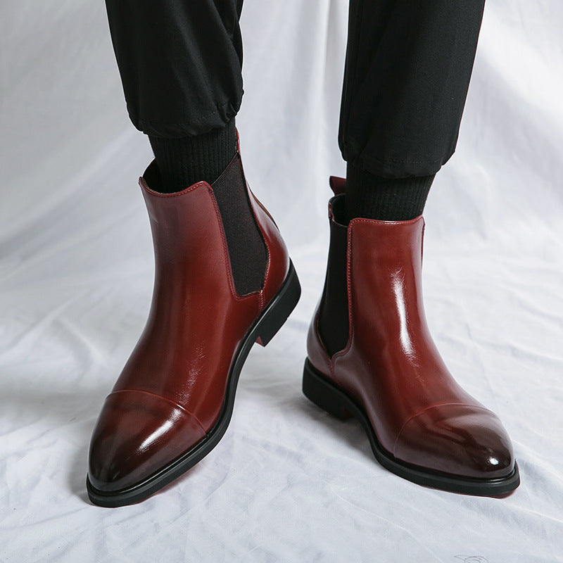 Men's British Fashion High Top Casual Chelsea Boots