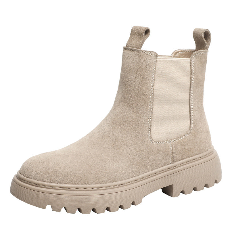 Women's British Style Frosted Leather Martin Boots