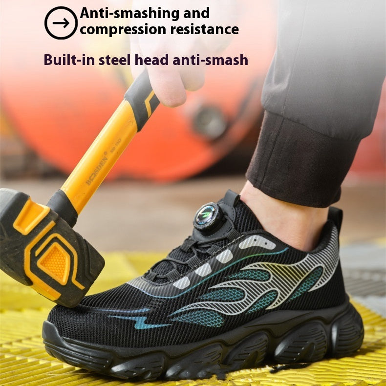 Men's Breathable Mesh Labor Protection Shoes