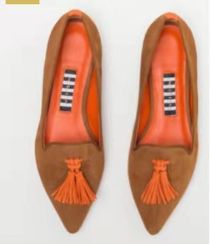 Women's Pointed-Toe Colorblock Tassel Flats