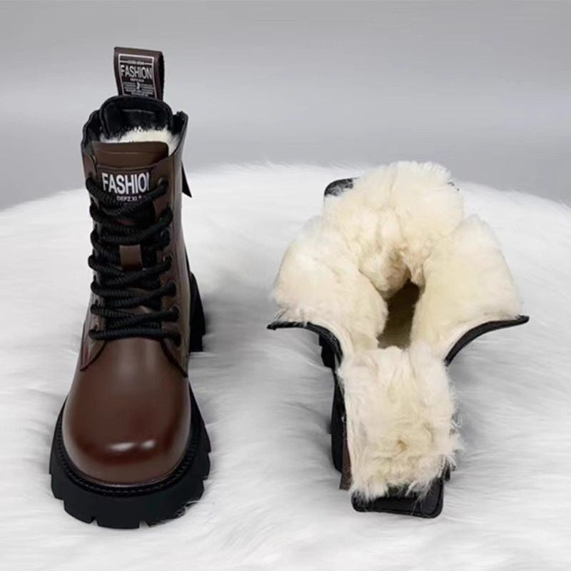 Women's Padded Insulated Boots With Thick Soles