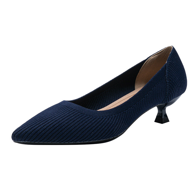 Women's Pointed-Toe Knit Heels