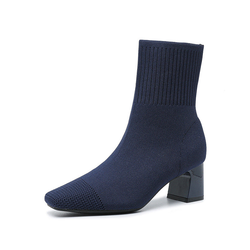 Women's Elastic Knit Sock Boots