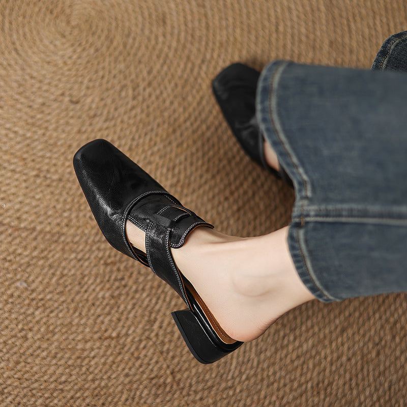 Women's Retro Closed Toe Half Sandals
