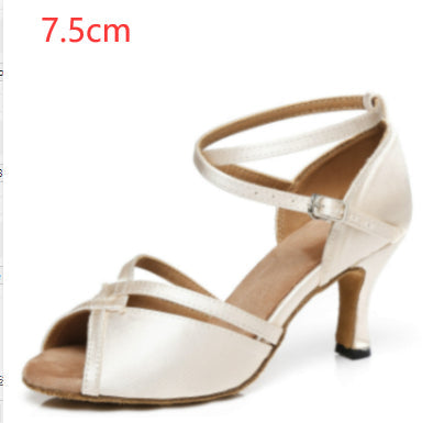 Women's Latin Dance Shoes Soft Bottom Adult Seamless Heels