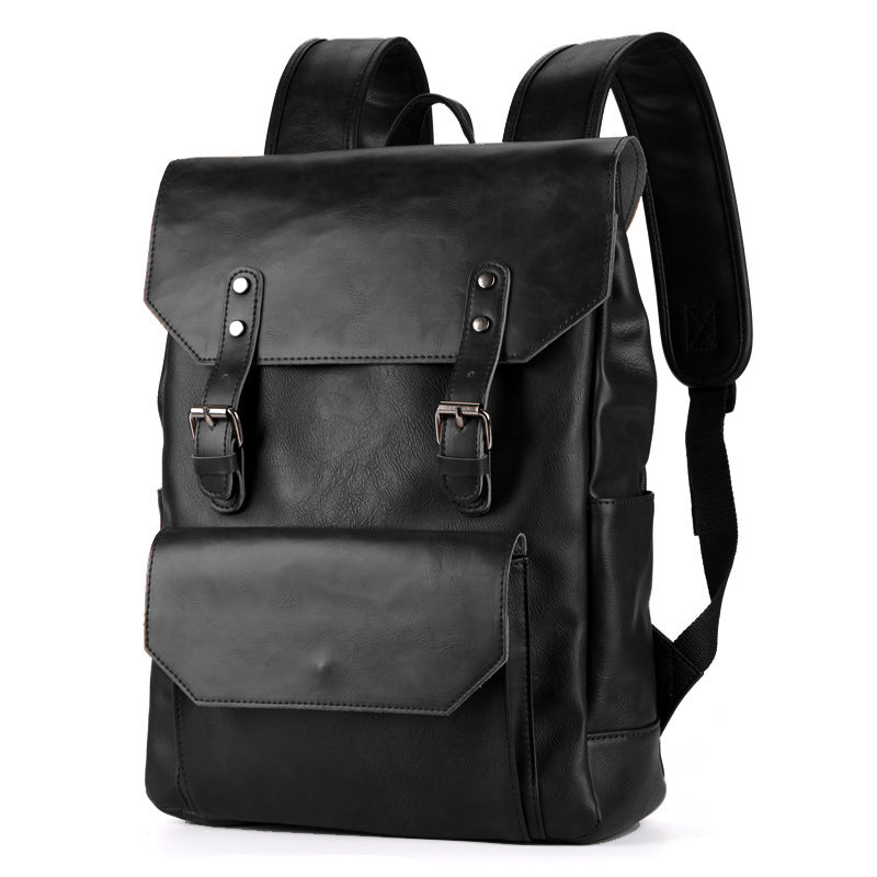 Crazy Horse Leather Large-capacity Backpack
