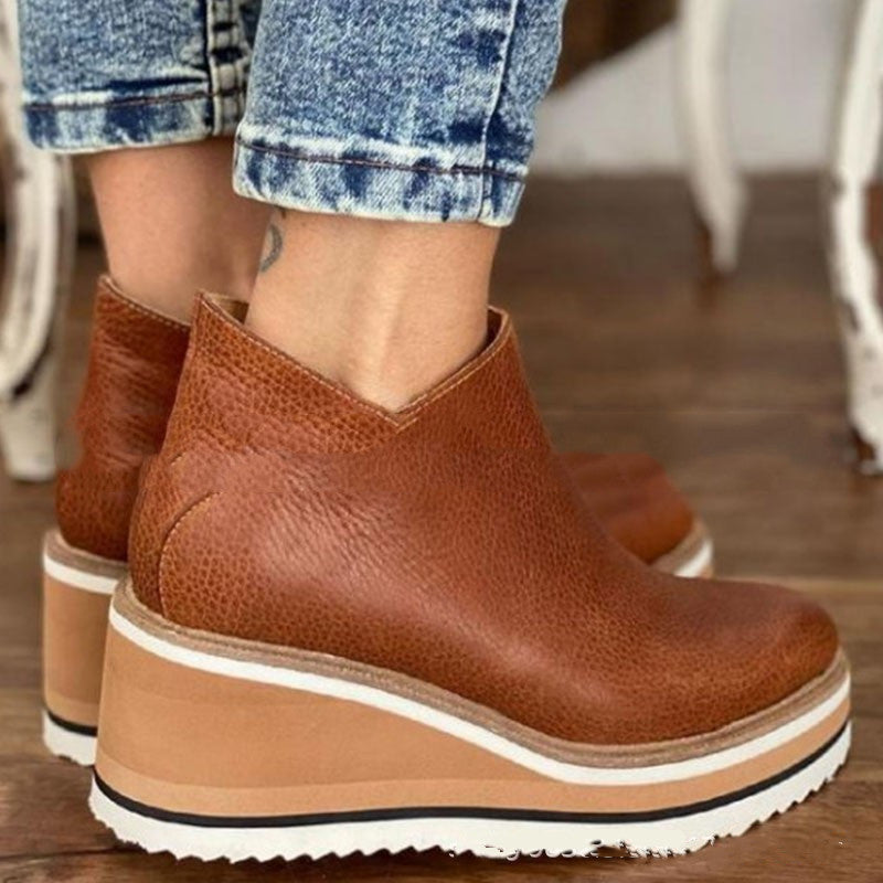 Unisex Flat Side Zipper Wedge