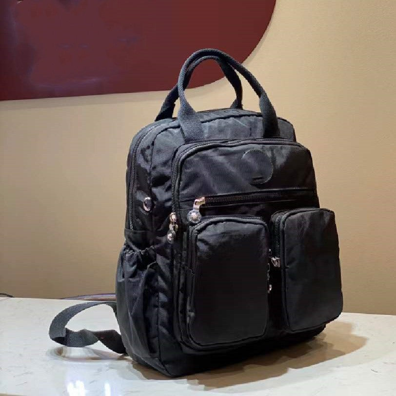 Leisure Backpack With Lightweight Nylon Multiple Pockets