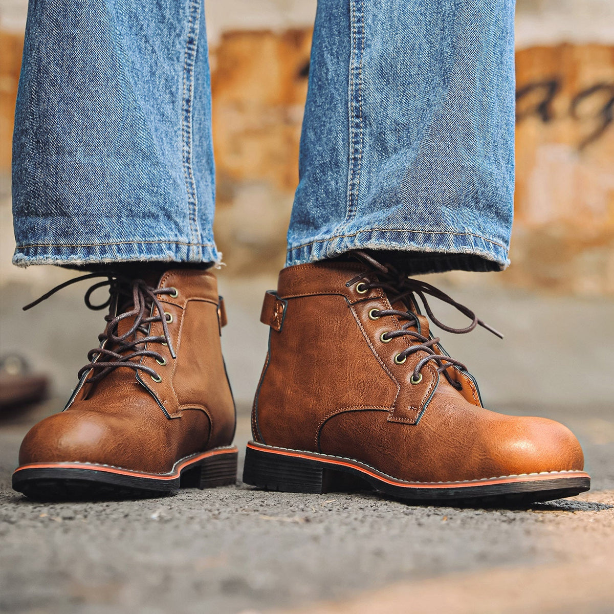 Men's Ami Khaki Style Martin Boots