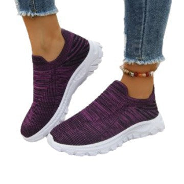 Women's Mesh Flyknit Slip-On Platform Sneakers
