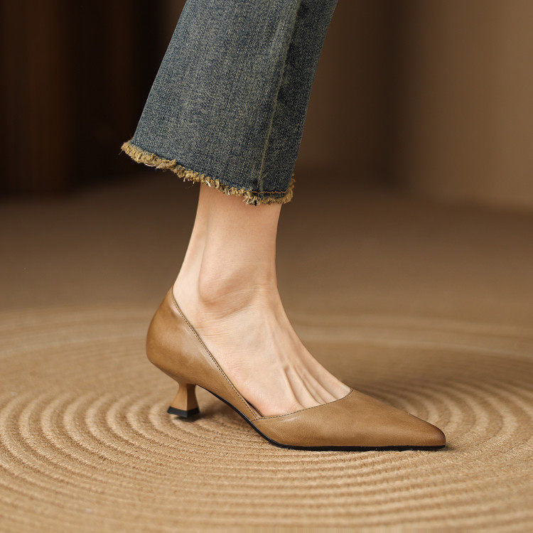 Women's Retro French-Style Pointed-Toe Platforms