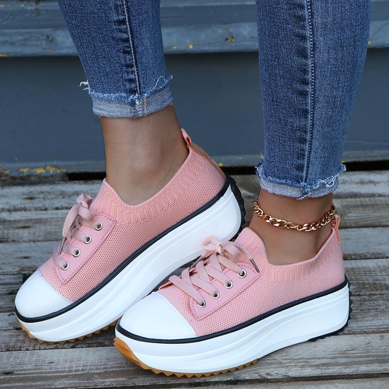 Women's Low-top Platform Canvas Shoes