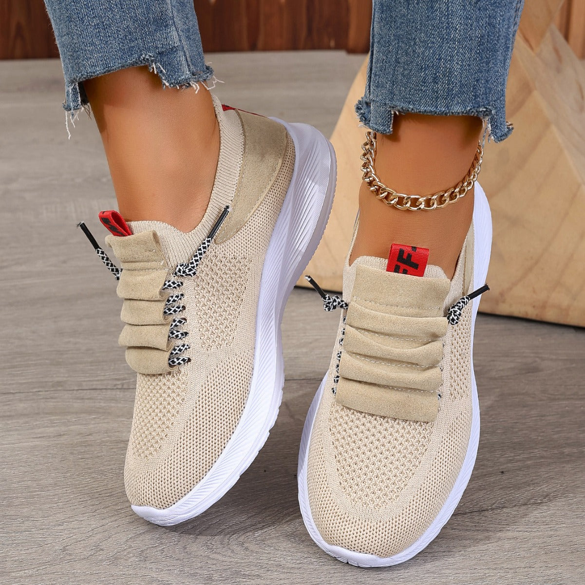 Women's Casual Non-Slip Knit Sneakers