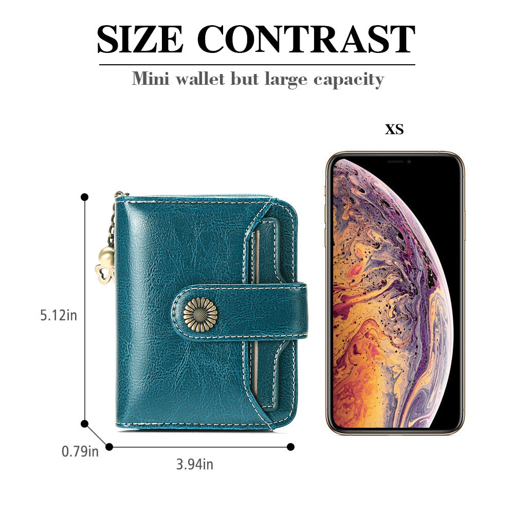 Oil Wax Genuine Leather Wallet