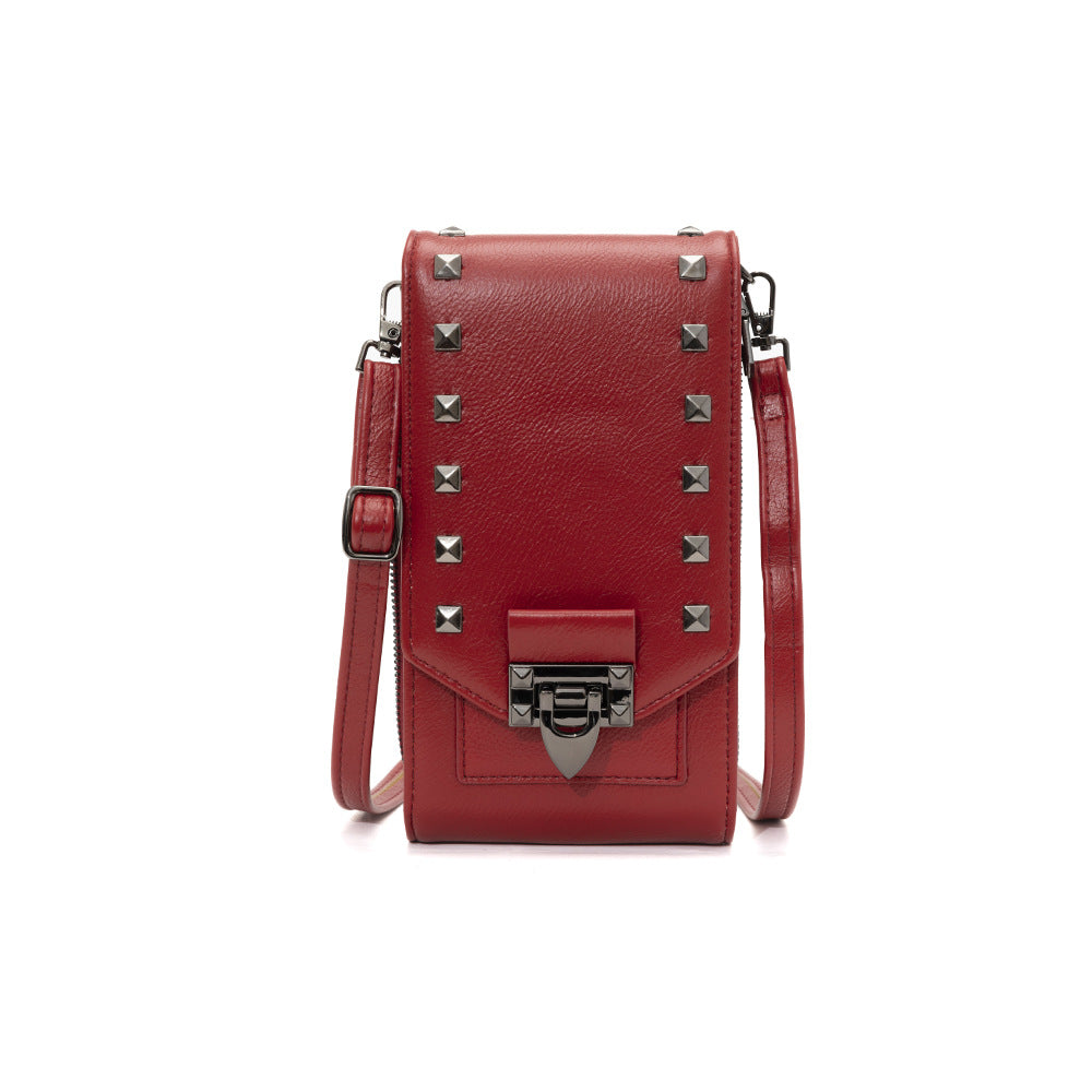 Women's Rivet Design Crossbody Bag