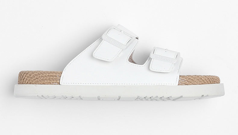 Hemp Rope High Massage Mid-bottom Home Casual Slippers