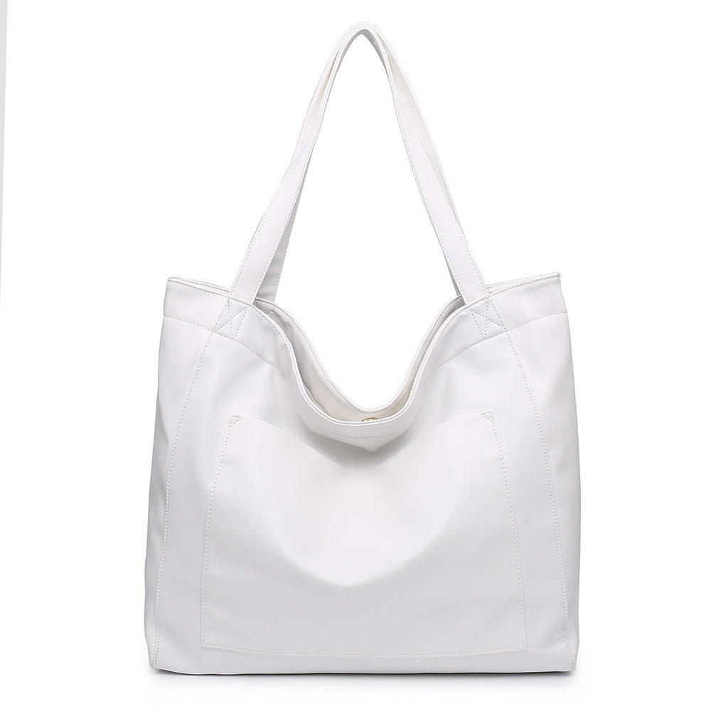 Women's Large Capacity Oil Wax Tote Handbag