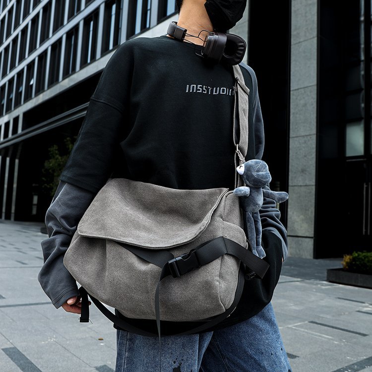 Men's Minimalist Canvas Crossbody Bag