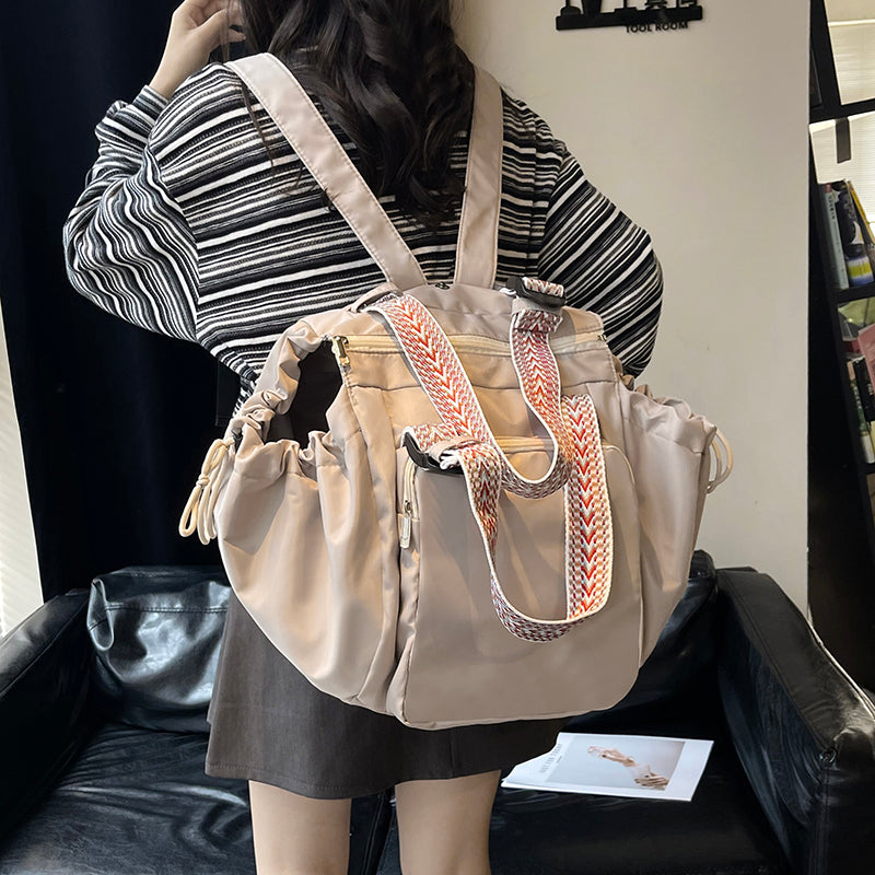 Nylon Fabric Large Capacity Travel Tote Handbag