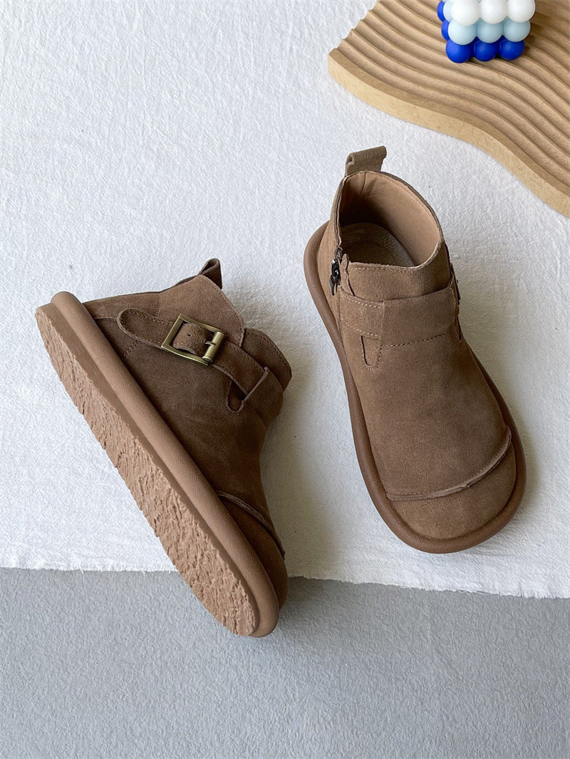 Mori Style Retro Soft Leather Martin Ankle Boots