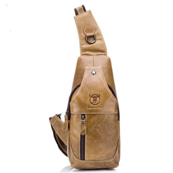 Men's Leather Crossbody Chest Bag Crossbody Bag