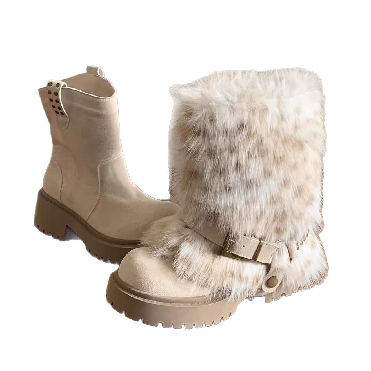 Women's Warm Furry Anti-slip Snow Boots