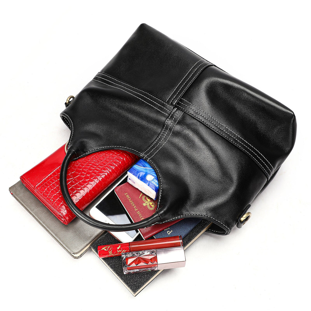 Women's First Layer Cowhide Travel Bag