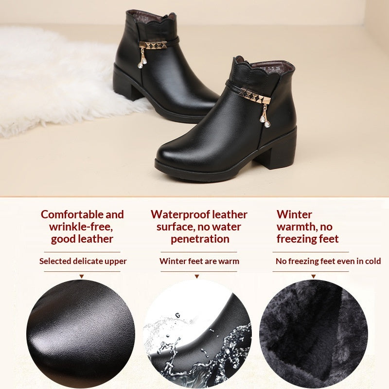 Women's Warm Fleece-Lined Ankle Boots