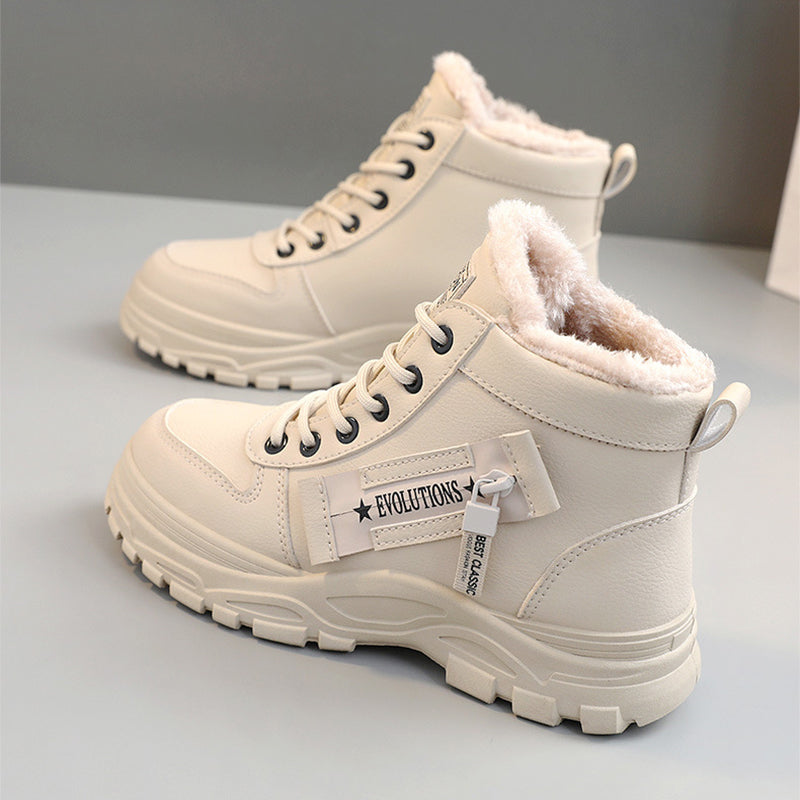Women's Fleece Lace-up Boots