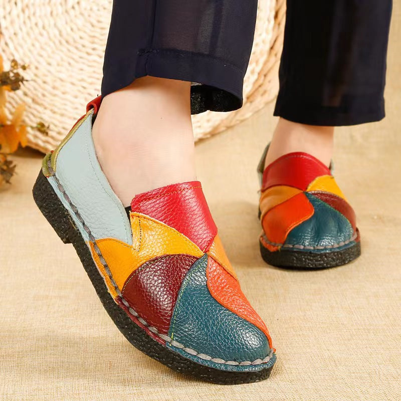 Women's Ethnic Style Casual Color Blocking Flats