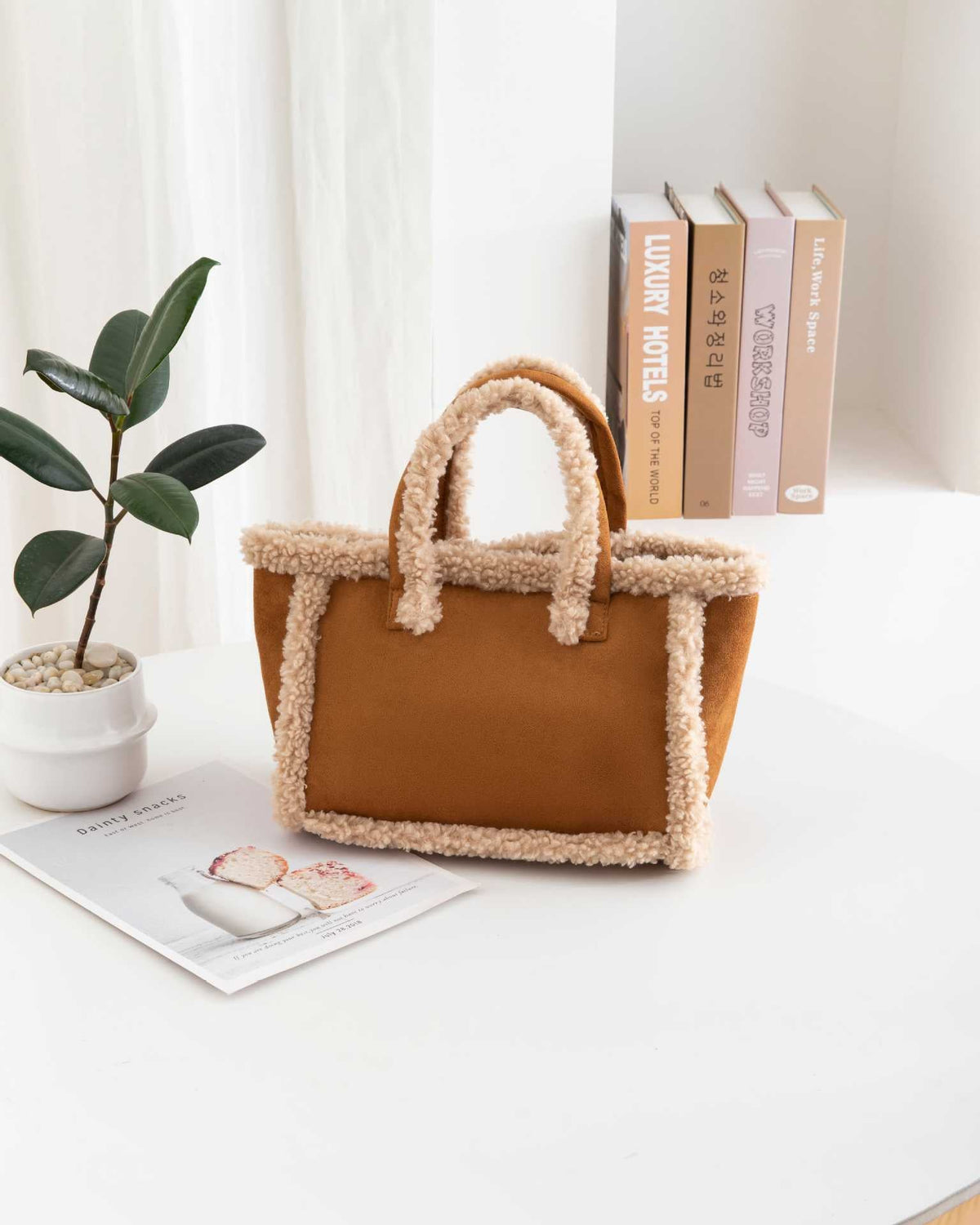 Women's Plush Crossbody Tote Bag Crossbody Bag