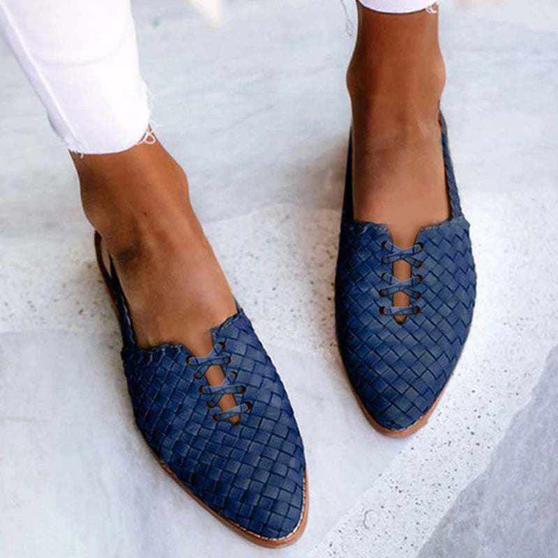 Women's Woven Lace-Up Sandals