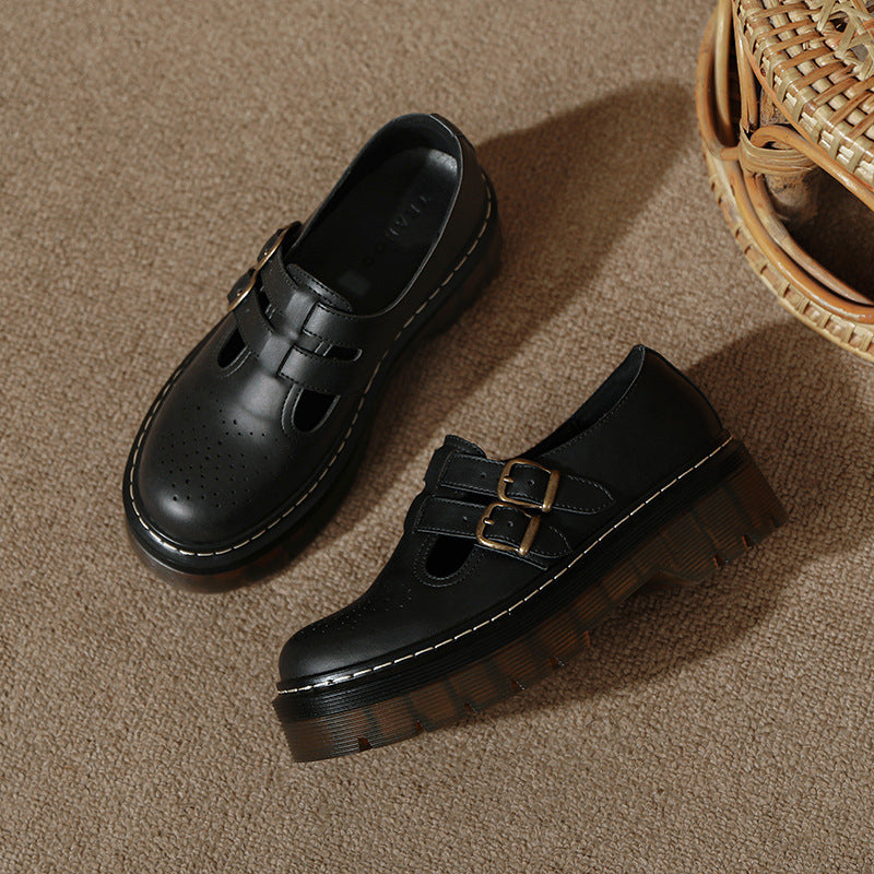 College-style Carved Brogue Platforms