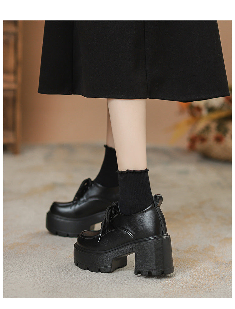 Women's Chunky-sole Lace-up Loafers