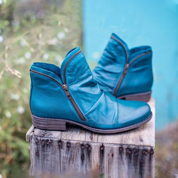 Casual Round-Toe Martin Boots